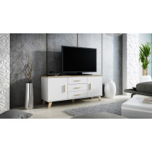 Cama sideboard LOTTA 150 2D3S white + sonoma oak