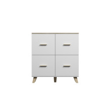 Cama sideboard LOTTA 110 4D white + sonoma oak