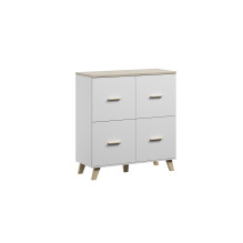 Cama sideboard LOTTA 110 4D white + sonoma oak