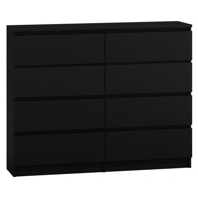 Topeshop M8 120 BLACK chest of drawers