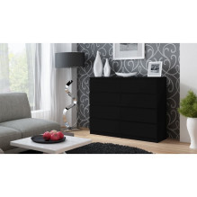 Topeshop M8 120 BLACK chest of drawers