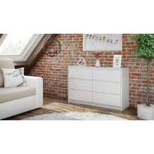 Topeshop K120 BIEL 2X3 chest of drawers