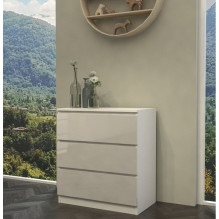 Topeshop M3 GLOSS WHITE chest of drawers