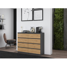 Topeshop M8 120 ANT / ART KPL chest of drawers