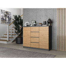 2D4S chest of drawers 120x40x97 cm, anthracite / artisan