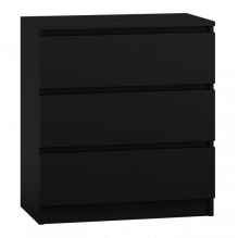 Topeshop M3 BLACK chest of drawers