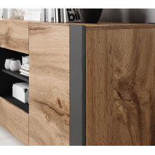 Cama chest of drawers WOOD wotan oak / antracite