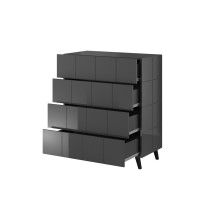 Cama chest of drawers 4D REJA graphite gloss / graphite gloss