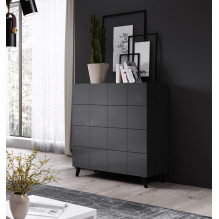 Cama chest of drawers 4D REJA graphite gloss / graphite gloss