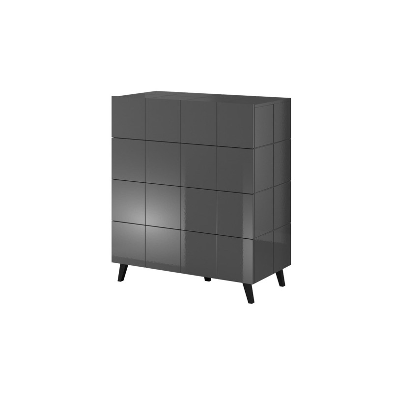 Cama chest of drawers 4D REJA graphite gloss / graphite gloss