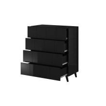 Cama chest of drawers 4D REJA black gloss / black gloss