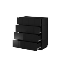 Cama chest of drawers 4D REJA black gloss / black gloss