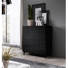 Cama chest of drawers 4D REJA black gloss / black gloss