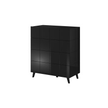 Cama chest of drawers 4D REJA black gloss / black gloss