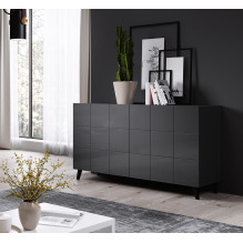 Cama sideboard 2D REJA graphite grey gloss / graphite grey gloss