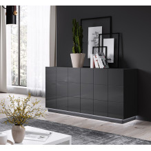 Cama sideboard 2D REJA graphite grey gloss / graphite grey gloss