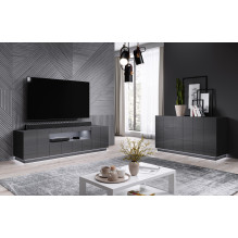 Cama sideboard 2D REJA graphite grey gloss / graphite grey gloss