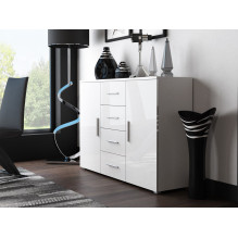 Cama living room sideboard UNI WHITE white / white gloss