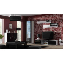 Cama living room sideboard UNI BLACK white / black gloss