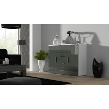 Cama living room sideboard UNI white / grey gloss