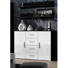 Cama living room sideboard UNI black / white gloss