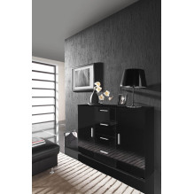 Cama living room sideboard UNI NIGHT black / black gloss