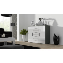 Cama living room sideboard UNI grey / white gloss