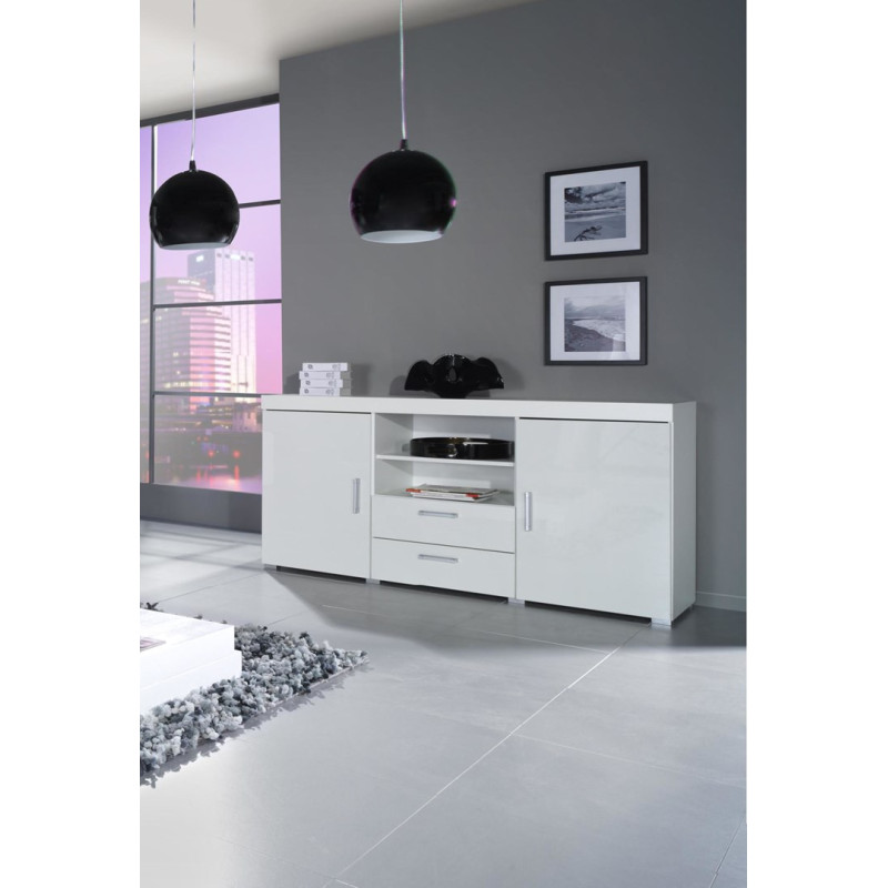 Cama sideboard SAMBA white / white gloss