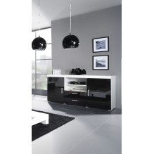 Cama sideboard SAMBA white / black gloss