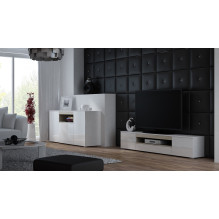 Cama sideboard VIVA 150 white / white gloss + sonoma oak