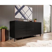 Nova chest of drawers 155x40x72 Black Mat