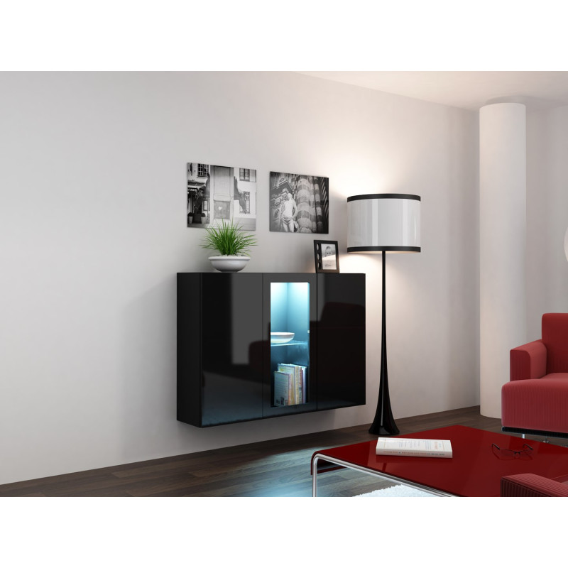 Cama Sideboard VIGO 90 / 120 / 38 black / black glossy