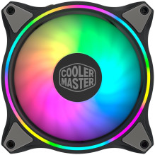 Cooler Master MasterFan MF120 Halo 3in1 Kompiuterio dėklas Ventiliatorius 12 cm Juoda, pilka