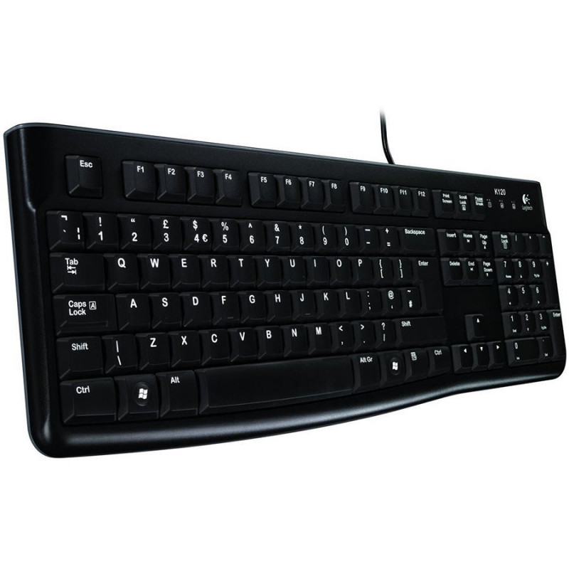 LOGITECH K120 laidinė klaviatūra - JUODA - USB - RUS