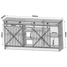 Komoda 160x80x35 GRANERO senos medienos