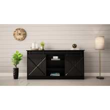 Chest of drawers 160x80x35 GRANERO black / black gloss