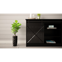 Chest of drawers 160x80x35 GRANERO black / black gloss