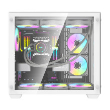 Kompiuterio dėklas Darkflash C285 su logotipu (baltas)