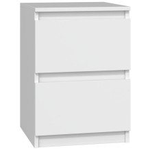 Topeshop M2 BIEL nightstand / bedside table 2 drawer(s) White