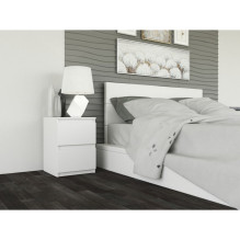 Topeshop M2 BIEL nightstand / bedside table 2 drawer(s) White