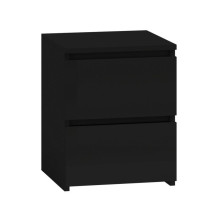 Topeshop M2 CZERŃ nightstand / bedside table 2 drawer(s) Black