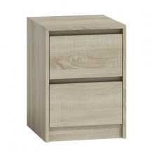 Topeshop K2 SONOMA nightstand / bedside table 2 drawer(s) Oak