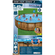 Bestway 56977 above ground pool Framed pool Round 23062 L Brown