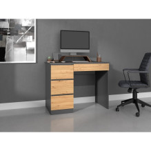 Desk MIJAS LEFT 98x51x76 cm Anthracite / Artisan