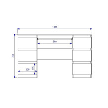 Topeshop KUBA BIEL MAT computer desk White