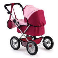 Lėlių vežimėlis BAYER Design Trendy 13014AA giliai rožinė, bordo