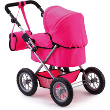 Lėlių vežimėlis BAYER Design Trendy 13029AA giliai rožinė
