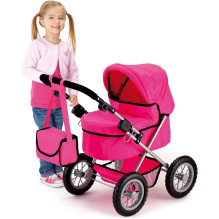 Lėlių vežimėlis BAYER Design Trendy 13029AA giliai rožinė