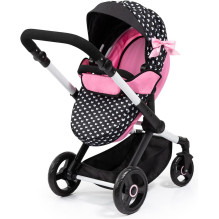 Lėlių vežimėlis BAYER Design 17060AA Xeo giliai juodas, rožinis