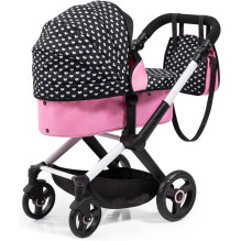 Lėlių vežimėlis BAYER Design 17060AA Xeo giliai juodas, rožinis